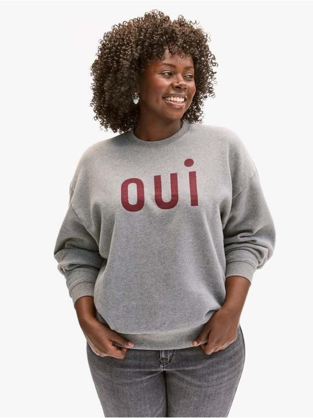 Clare V Oversized Sweatshirt Oui, S